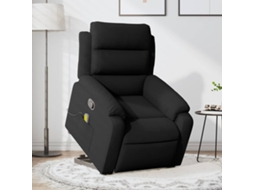 Vidaxl Poltrona Elevatória De Massagens Veludo Preto