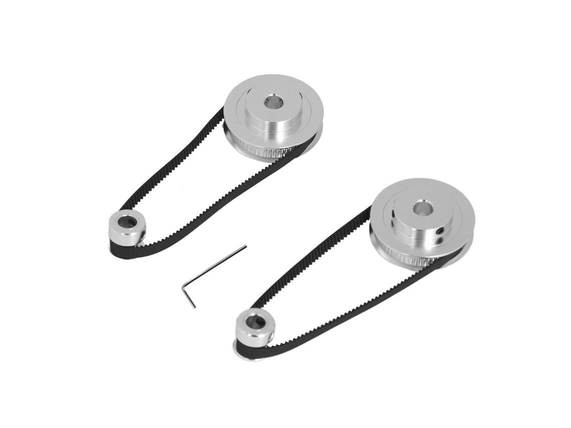 Conjunto De Polia De Sincronismo 20/60 Dentes Roda Alumínio Com Correia 280mm Bore 8mm Para Impressora 3d