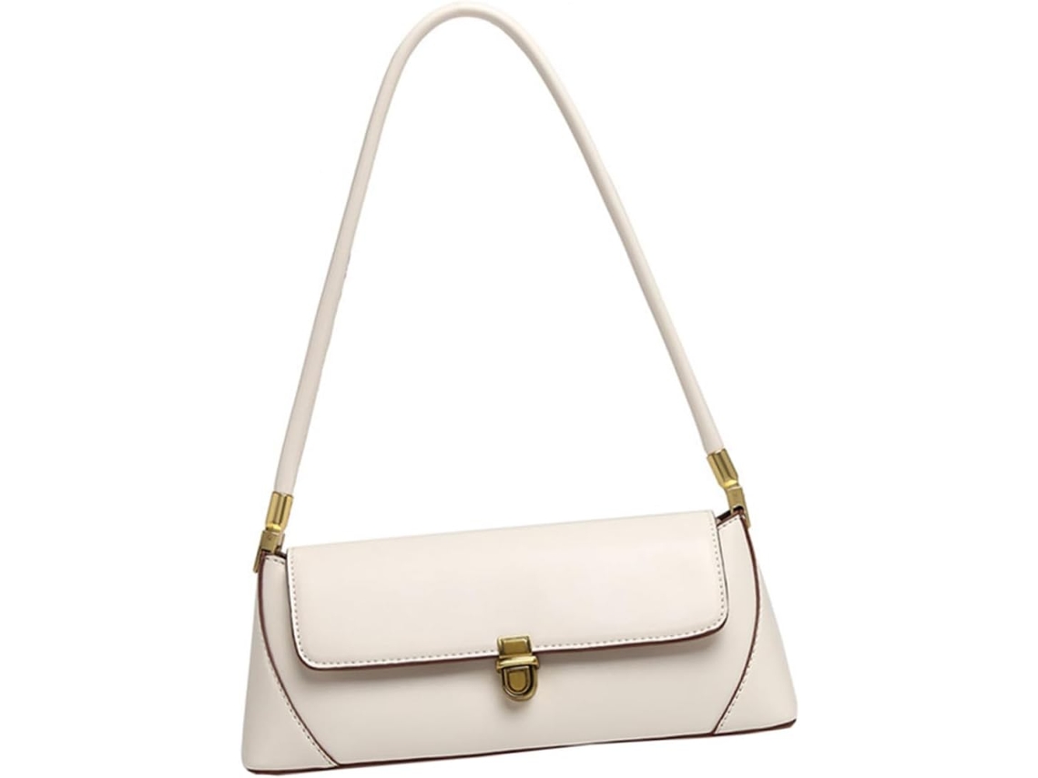 Bolsa De Ombro Feminina Com Fecho De Botão Para Cosméticos.