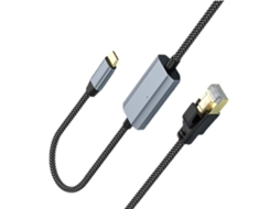 Conversor De Cabo Ethernet Tipo C Para Rj45 De 1000 Mbps Com Velocidade Gigabit E Chip Ax Interno. Aquaforge
