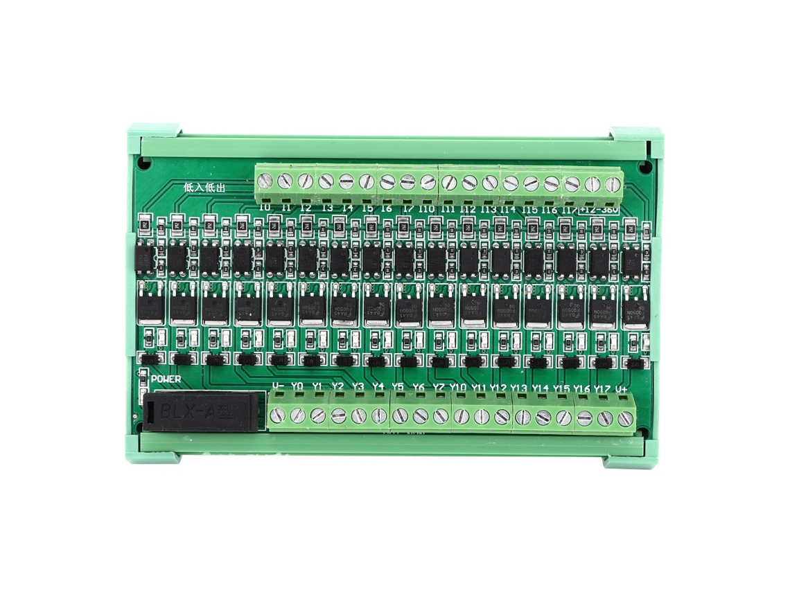 Placa Amplificadora Plc De 16 Canais Com Isolamento E Relé, Entrada E Saída Npn 12-36v Dc