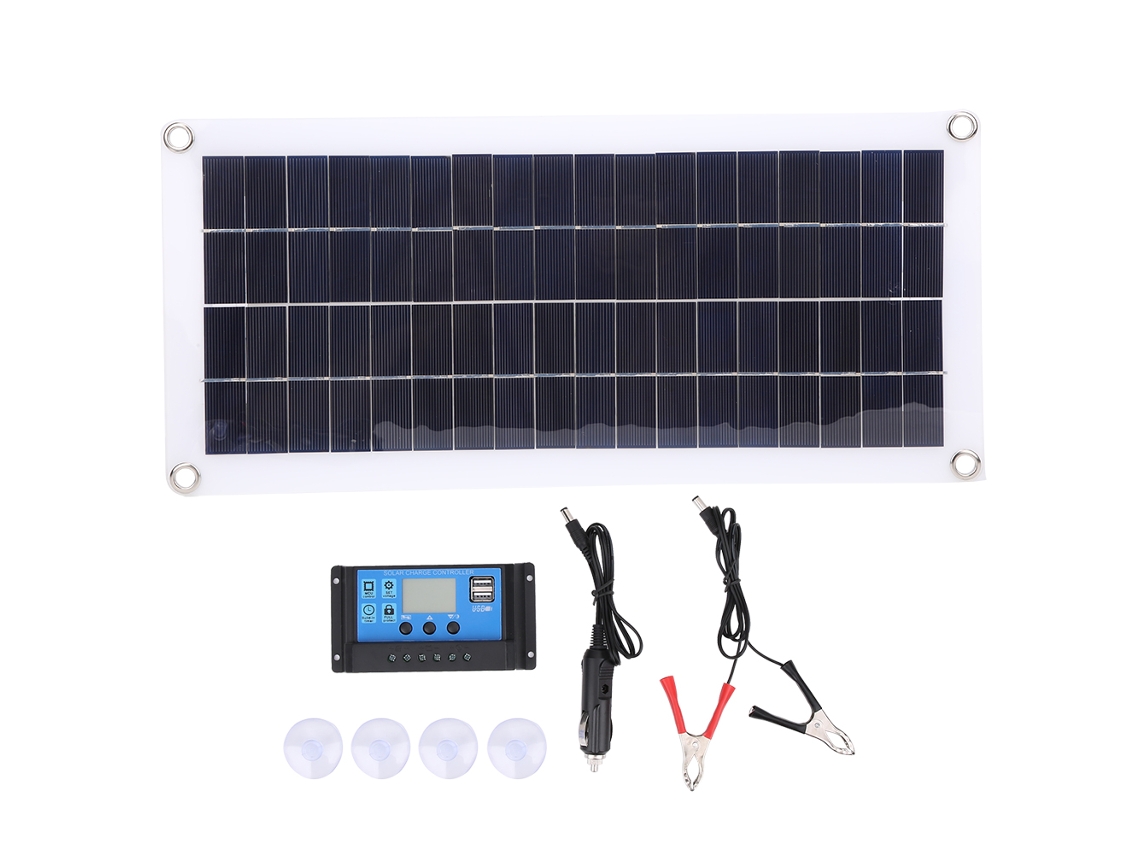 Laxiscreed Conjunto De Carregamento Com Painel Solar 20w 18v Para Diversos Dispositivos