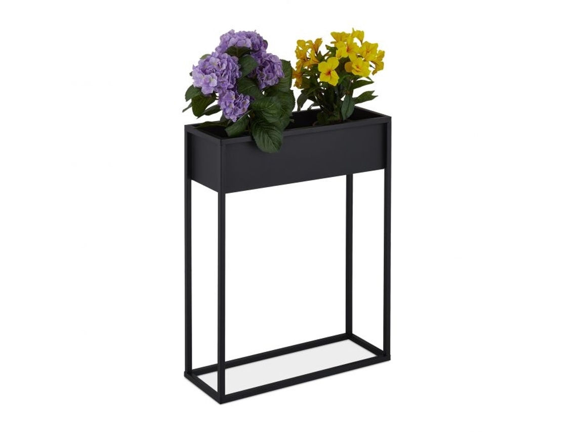 Suporte Para Flores Em Metal Preto B2x