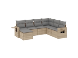 Garden Sofa Set, Garden Sofa Sets Vidaxl Bege Rattan / Vime (n/a)