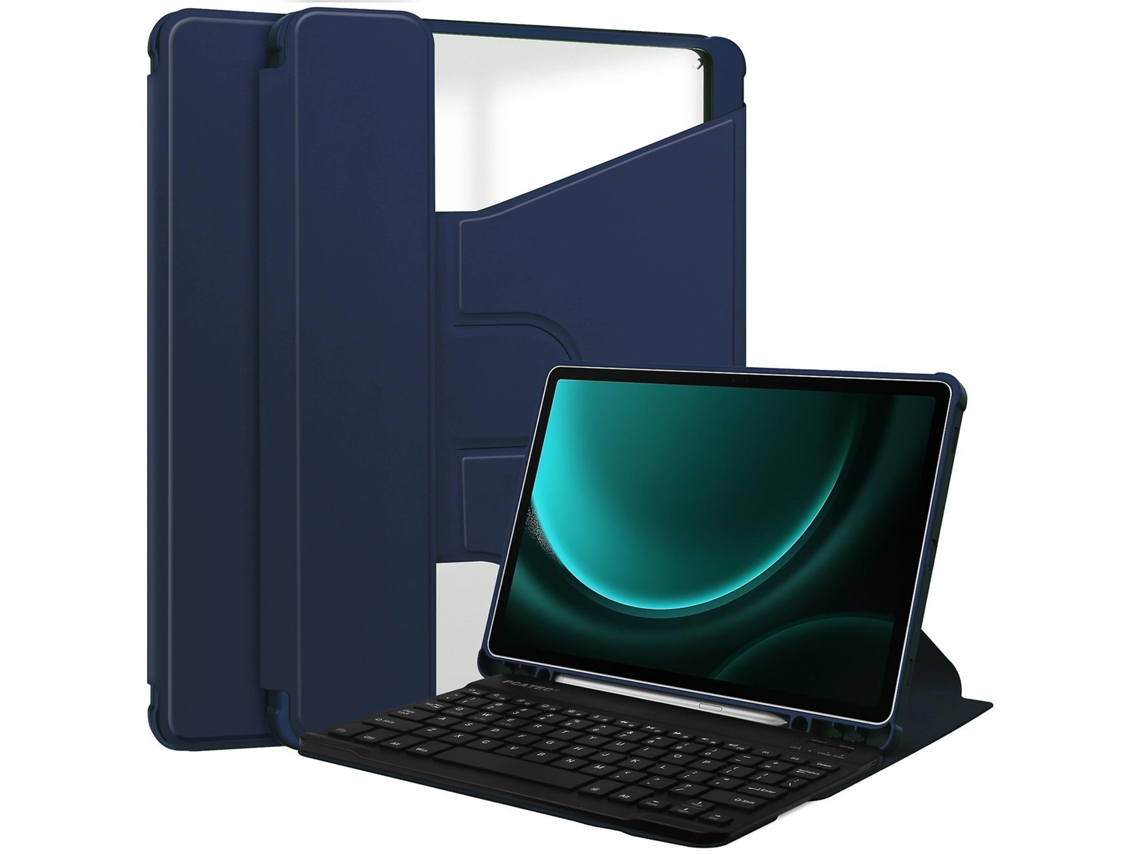 Capa Protetora Para Samsung Galaxy Tab S9 Fe Plus Com Teclado Bluetooth E Suporte Giratório Perfeito