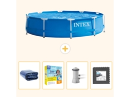 Intex Piscina Com Estrutura Redonda - 366x76 Cm - 5-peças Scb10