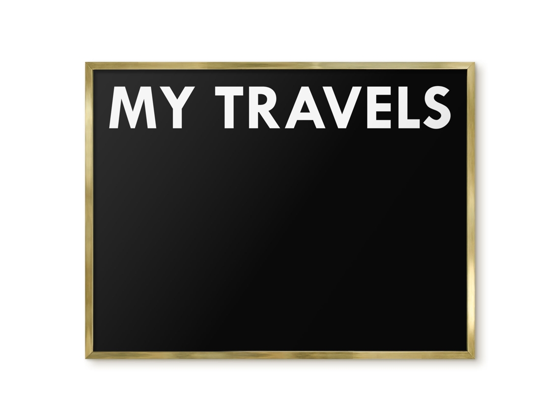 Magnetic Board For Wall My Travels For The Bedroom Espelharte (80x60 Cm)