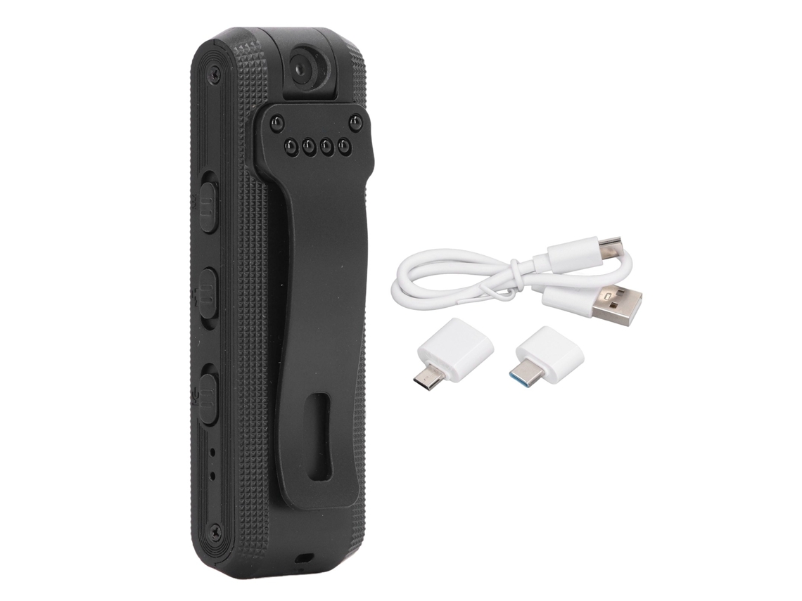 Yuru câmera Vestível 180° Rotativa Anti choque com Gravação Automática Clip On para Escritório Armazém