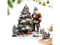 Encantadoras Estatuetas De Papai Noel Em Acrílico À Prova D'água E Resistentes Aos Raios Uv.