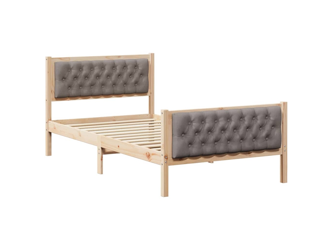 Conjunto 1 Cama Moderna Vidaxl Castanho Madeira De Pinho Maciça (100 X 200 Cm)