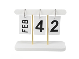 Calendário perpétuo de mesa folheável decorativo | S/MARCA