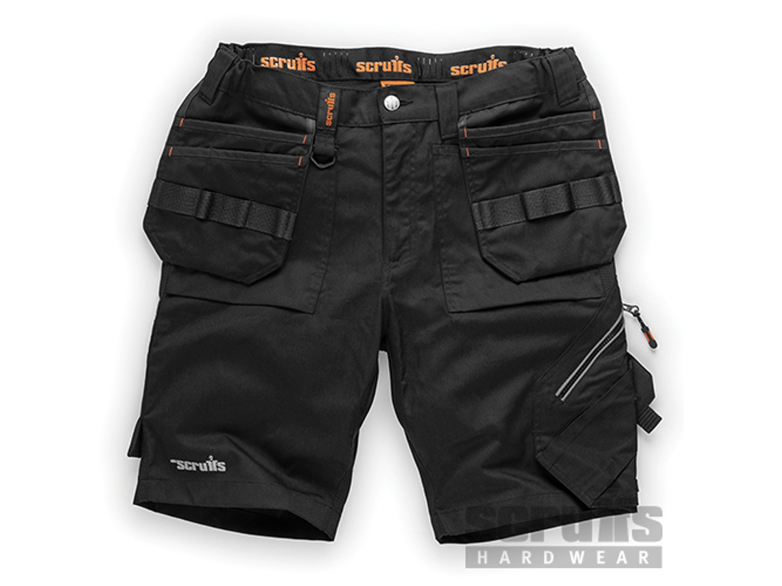 SCRUFFS T55657 Pantalón Corto para Mujer de Bolsillos Con Funda Trade Flex Color Negro