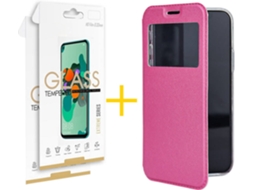 Kit Capa e 2 Películas Samsung Galaxy A71 5G SKYHE Gandy Flip (Rosa)