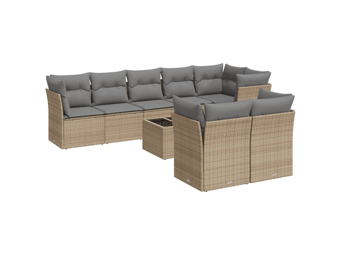 Garden Sofa Set, Garden Sofa Sets Vidaxl Bege Rattan / Vime (n/a)