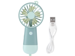 Ventilador Pequeno Portátil (recarregável Com Luz Led) Mini Fashion De Bolso Usb Portátil Alto Vento Verde