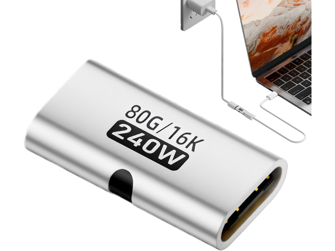 Adaptador - Conector De 240 Watts, Com Tomada Dupla Para Computadores