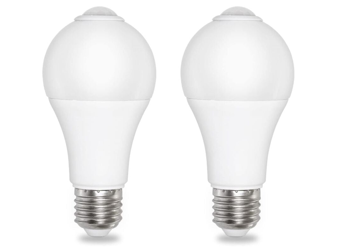 Lâmpada com Sensor Crepuscular E27, 12w, 6000k, Branco Frio, Pacote com 2 Unidades, Fy BRILVIBERA