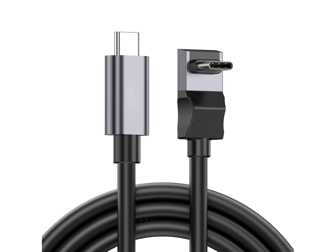 Cabo Usb-c Para Tipo-c De 100 W, Com Carregamento 5 A Em Ângulo 90