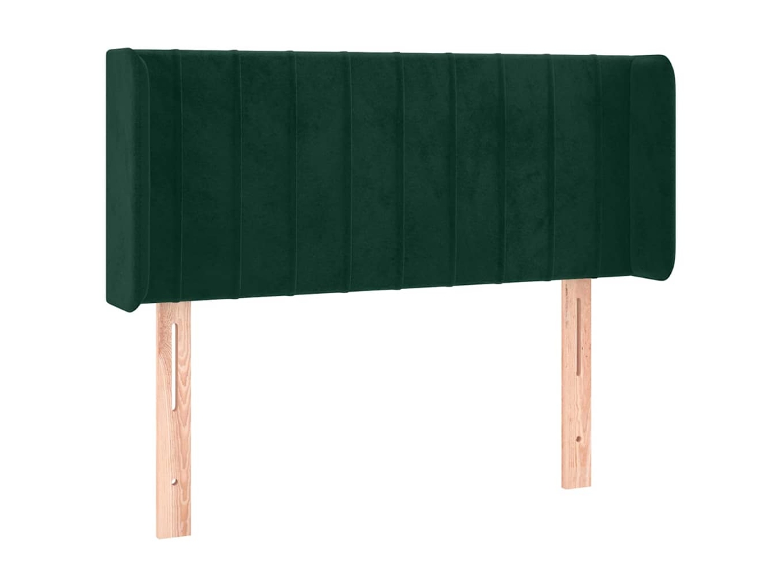 Cabeceira de Cama com Abas Veludo Verde Escuro MAISON EXCLUSIVE (93x16x78 cm)