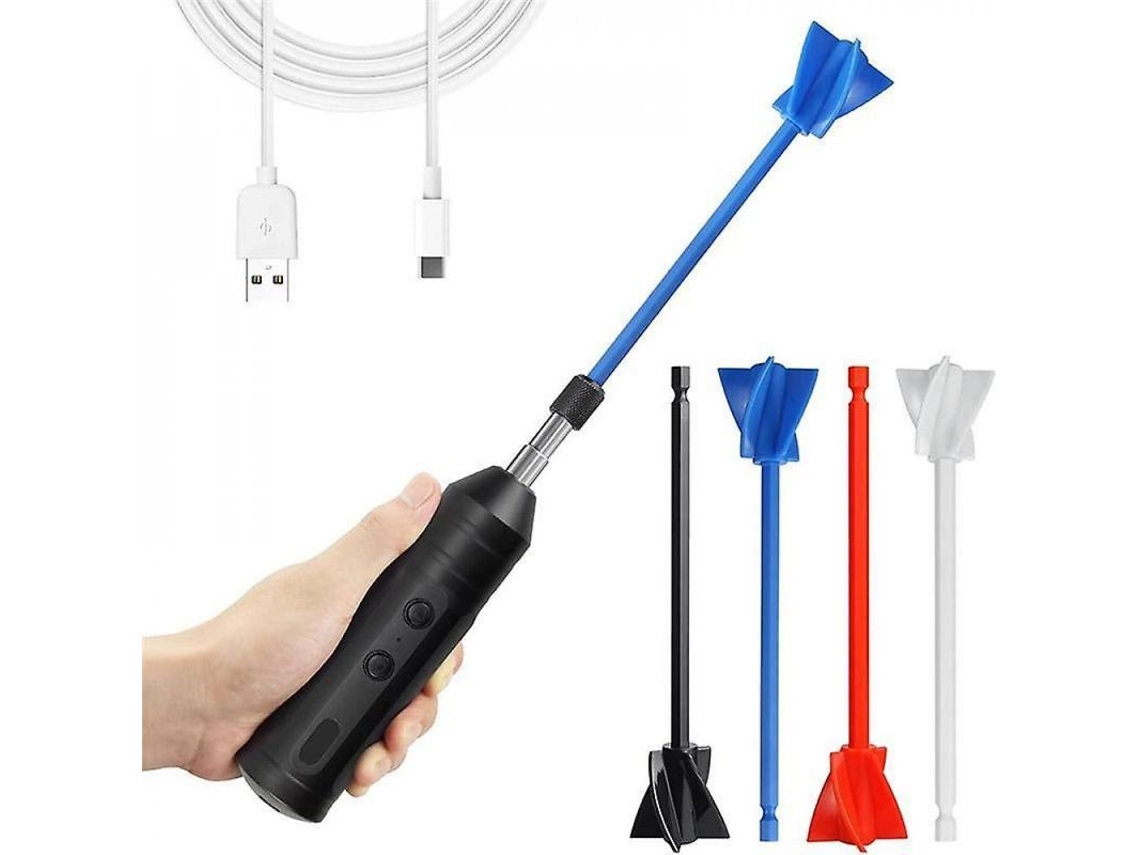 2026-mezclador De Epoxi, Ferramenta De Mistura Manual Para Resina - Batedeira Elétrica Com 4 Paletas Ibu Negrorojoazulblanco
