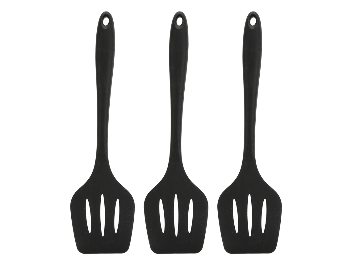 3pcs espátula de silicone alimentícia perfurada fácil limpeza inodora ferramenta multifuncional cozinha S/MARCA