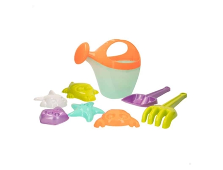 Conjunto de Praia Regador Pá Ancinho 27 cm 5 Moldes 45912 Color Baby Colorbabyp24