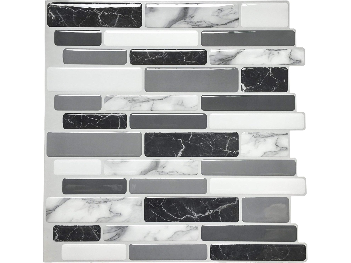 Azulejos autoadesivos para cozinha Slowmoose, 30 x 30 cm (10 peças)
