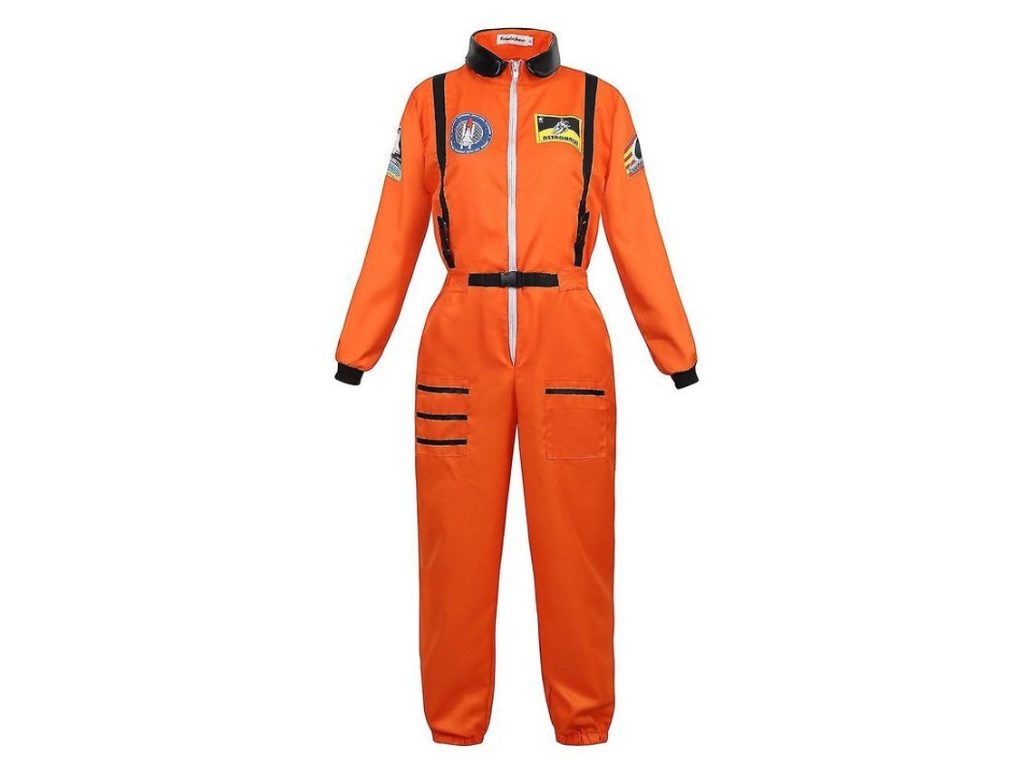 Traje De Astronauta Masculino, Conjunto Cosplay Halloween, Tamanhos Xs-xxxl, Poliéster, Mainland China Orange Para Mulheres