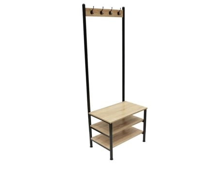 Móvel de entrada industrial Indus - L. 60 x A. 175 cm - Preto