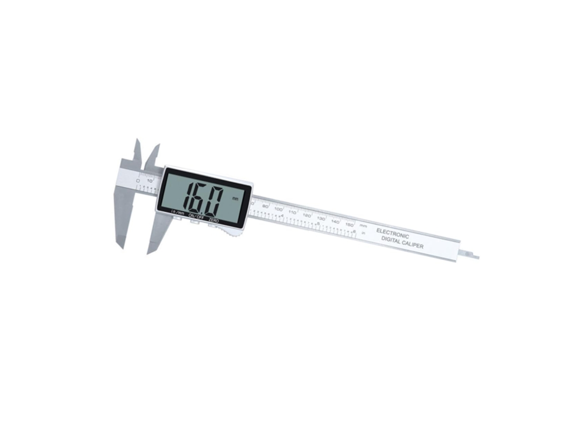 Paquímetro Digital Solustre Com Visor Completo, Design Na Cor Prata,