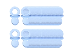 100 Bicos de Acrílico Transparente Azul Decoração Roupa Bebé
