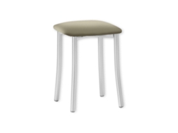 Banqueta de Cozinha Copa 33x47x33cm Vison Prateado FANMUEBLES