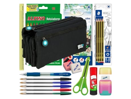 Estojo Quadrupole COLEPACK 2022 (Preto - 23 x 12 x 8-16 cm - Poliéster)