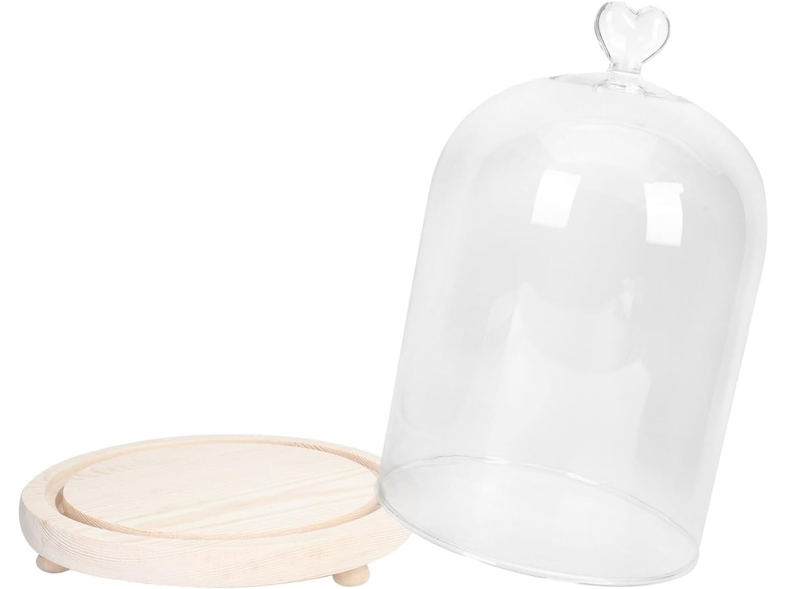 Enfeite de Casal GOKOCO, Mão Iluminada com Cúpula de Vidro, Ideia de Presente Decorativo Romântico (sem dimensões)