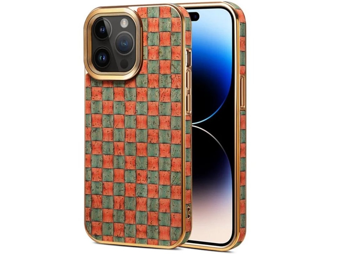 Capa Laranja para iPhone 14 pro max VEANXIN Dourado
