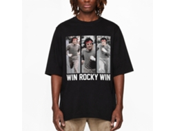 Rockinstone Rocky Movie Run Rocky Run Black Adult T-shirt Size:xxl