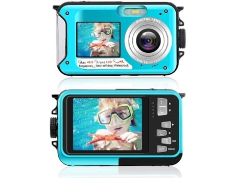Câmera de Vídeo Subaquática À Prova D'Água 2.7K 1080P Fhd 48 Mp Câmera de Vídeo Digital Selfie Action Camera