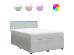 Box Spring Bed, Box Spring Beds Vidaxl Cinzeto Veludo (140 X 190 Cm)