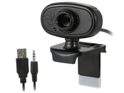 Webcam para computador com microfone, 480p, com clipe, USB 2.0, preta. Bestvite (preta).