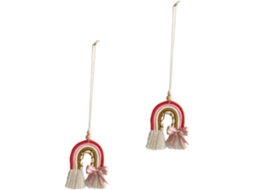 Conjunto De 2 Peças De Decoração De Parede Para Interiores, Com Nó Arco-íris, Para Pendurar No Quarto.