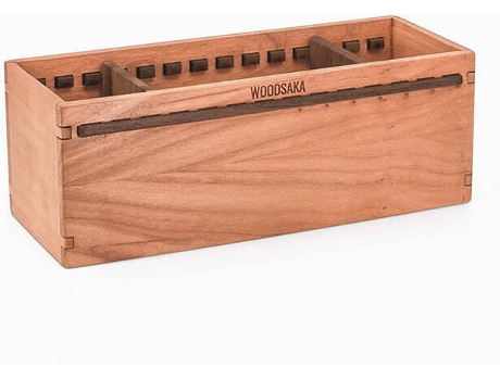 Porta-Lápis WOODSAKA T338 (Castanho - 35.1x9.1x8.9 cm - Cerejeira)