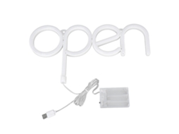 2026 cartel de Neon Abierto Brillante Led Rgb 13.8x7.3in Batería Usb Pvc Luz de Pantalla para Tiendas Fiestas Restaurantes