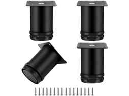 Pés de Móvel Ajustáveis Linjou 50x60mm Altura 10mm Preto S/MARCA