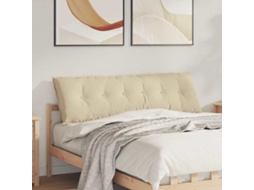 Vidaxl Travesseiro Para Costas Creme 160 X 50 Cm Tecido De Microfibra