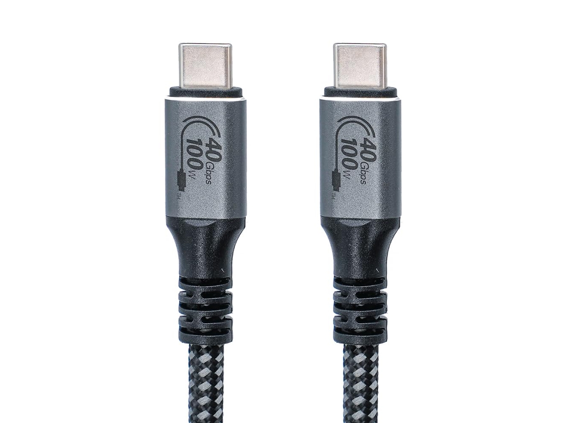 Cabo Usb C 40gbps 100w 8k, compatível Thunderbolt 4, para Hub, Ssd, Mac M1 m3macbook, Dock, Monitor 1m HEXINYIGJLY