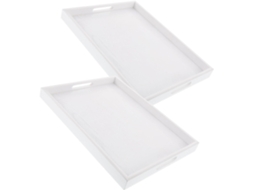Bandeja Retangular Com Alças Para Decoração De Mesa De Centro Ou Quarto.