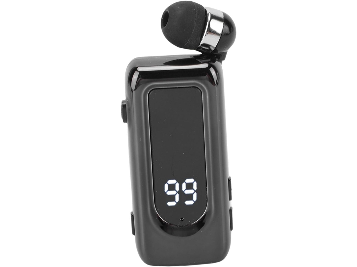 Fone De Ouvido Sem Fio Retrátil Amonida, Fone De Ouvido Estéreo Lapela Com Microfone Cancelamento Ruído E Visor Led