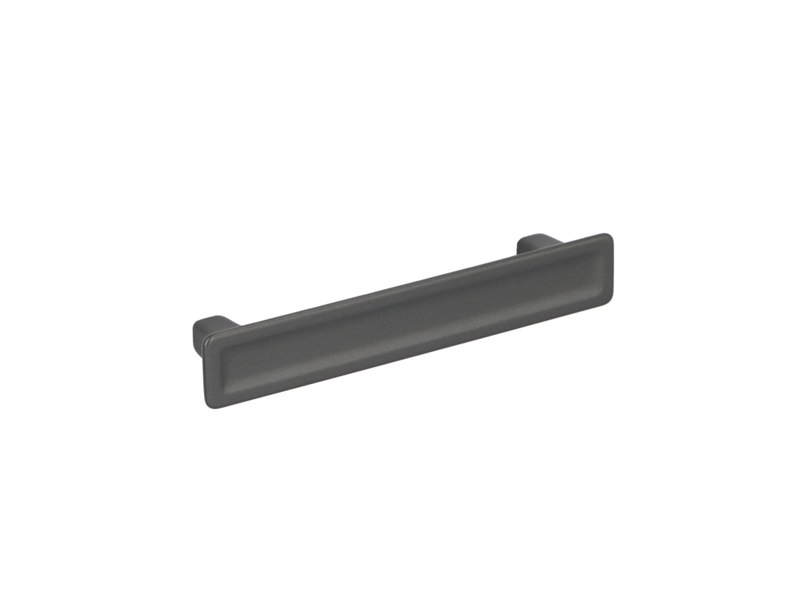 Puxador para Mobiliário Zamac Distância Central 96mm Alucover Grafite Conjunto de 25 HARDWAREXCHANGE