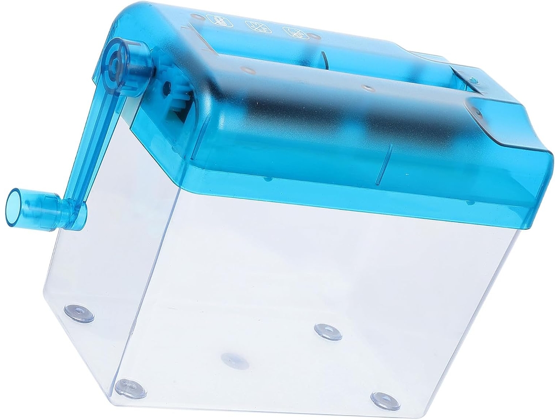 Destructeur De Papel Manuel De Table A6 Compact Bleu Abs