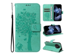 Capa De Celular Com Suporte E Estampa De Árvore De Gato Para Oneplus 13 - Verde